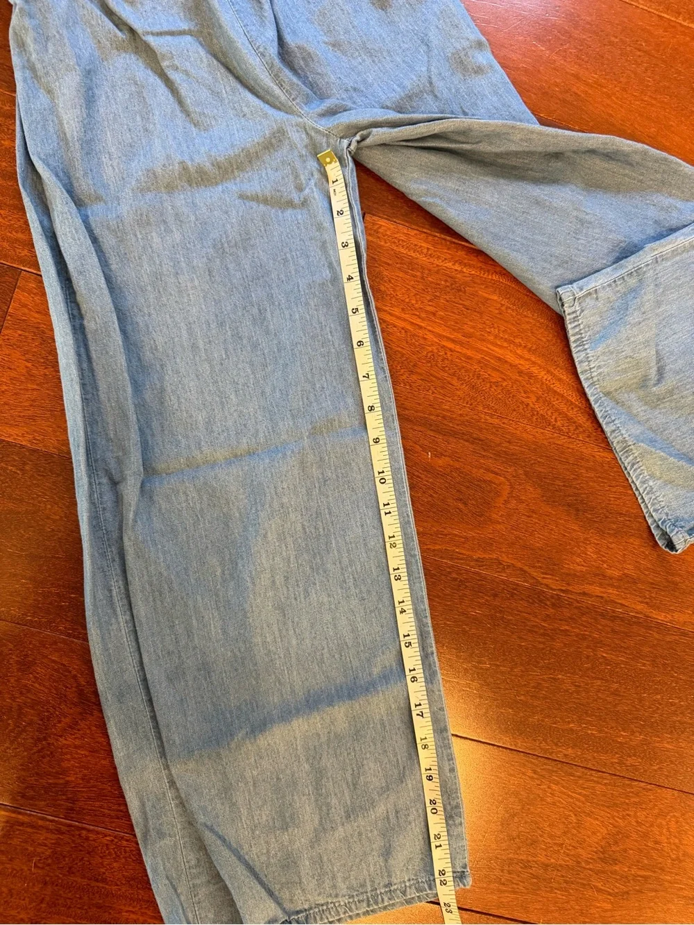 Light Wash Wide Leg Paperbag Waist Jeans